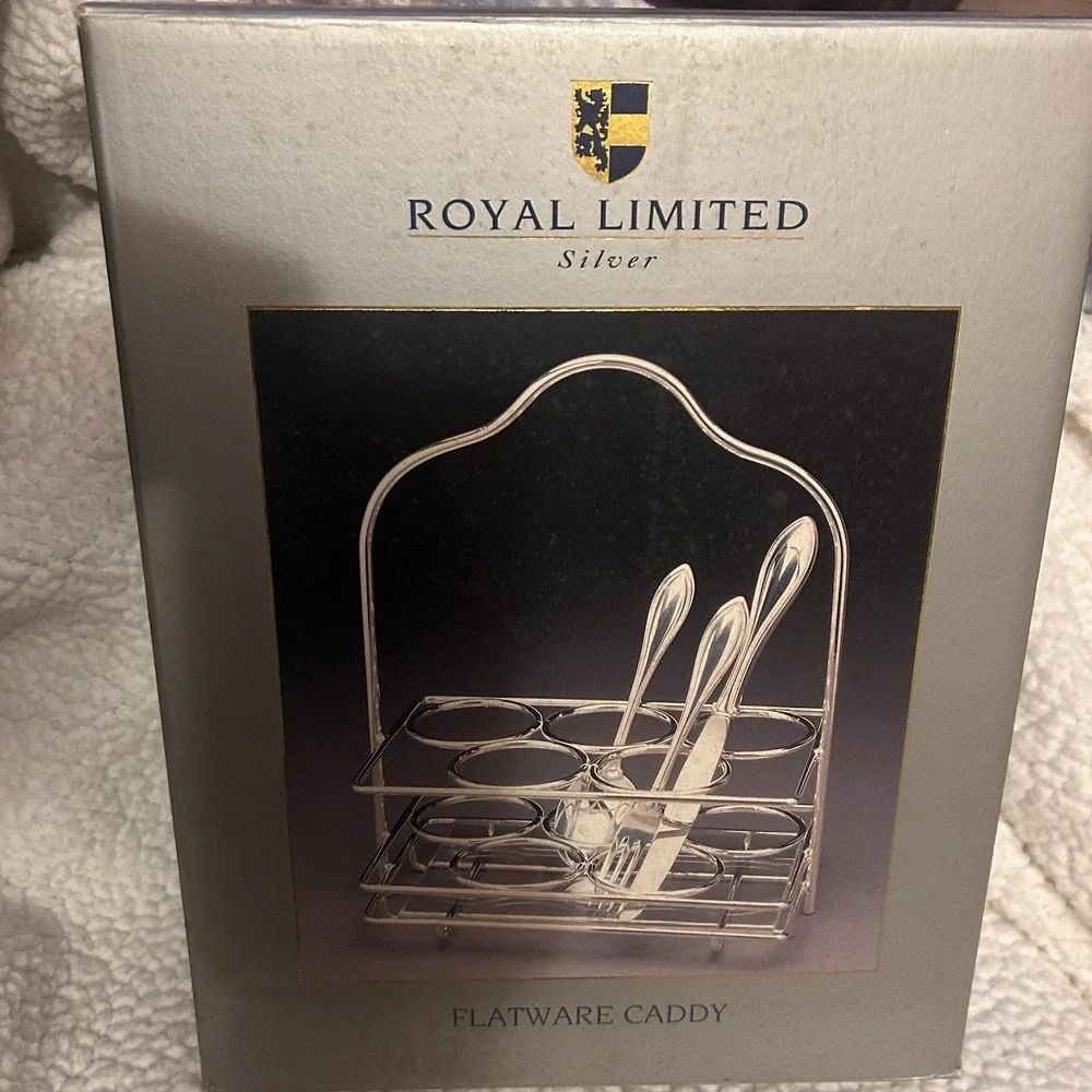 Royal Limited Silver Utensil Caddy Hosting  Holiday Party Gatherings